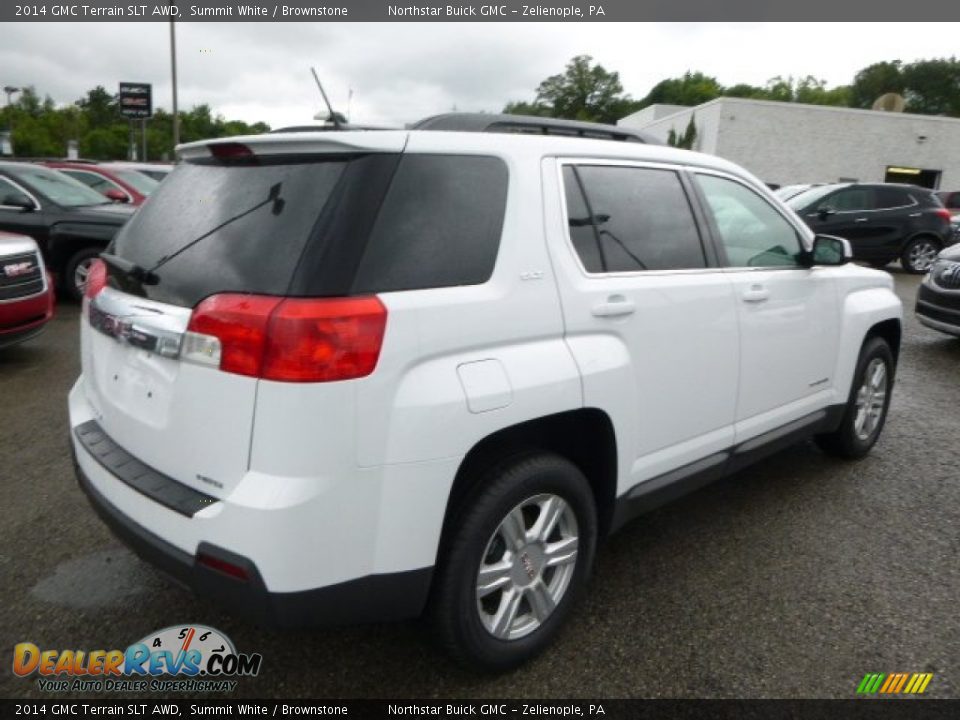 2014 GMC Terrain SLT AWD Summit White / Brownstone Photo #5