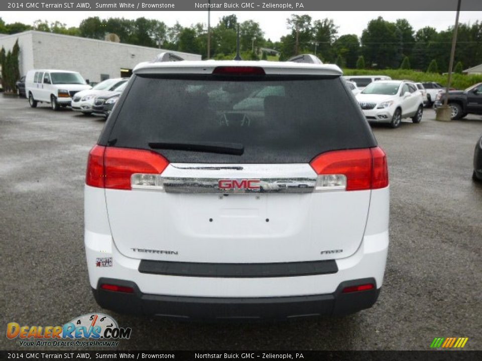 2014 GMC Terrain SLT AWD Summit White / Brownstone Photo #6