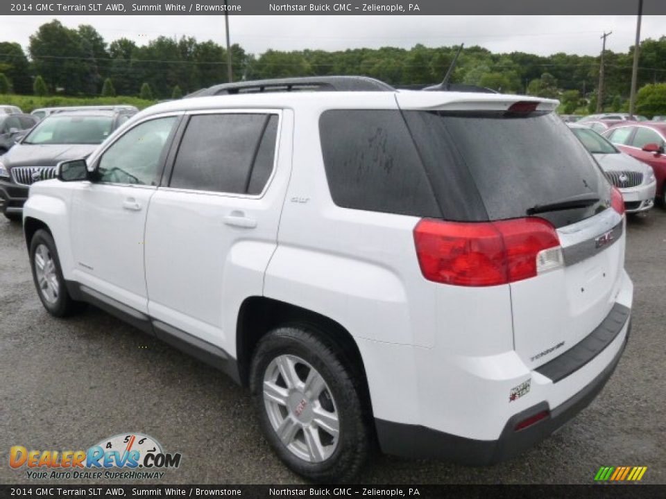 2014 GMC Terrain SLT AWD Summit White / Brownstone Photo #7