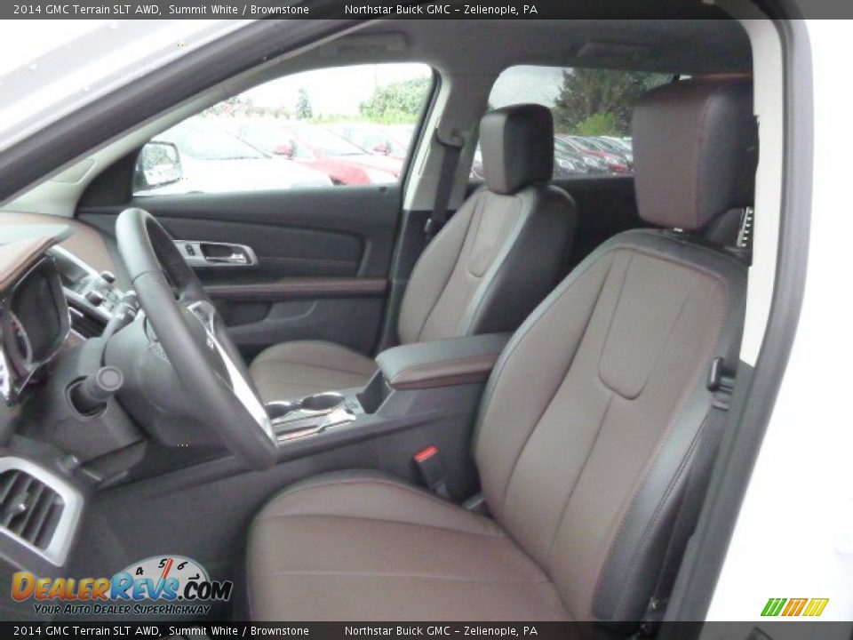 2014 GMC Terrain SLT AWD Summit White / Brownstone Photo #10