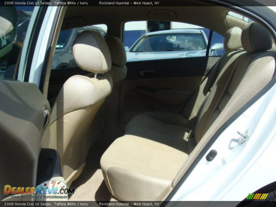 2008 Honda Civic LX Sedan Taffeta White / Ivory Photo #18