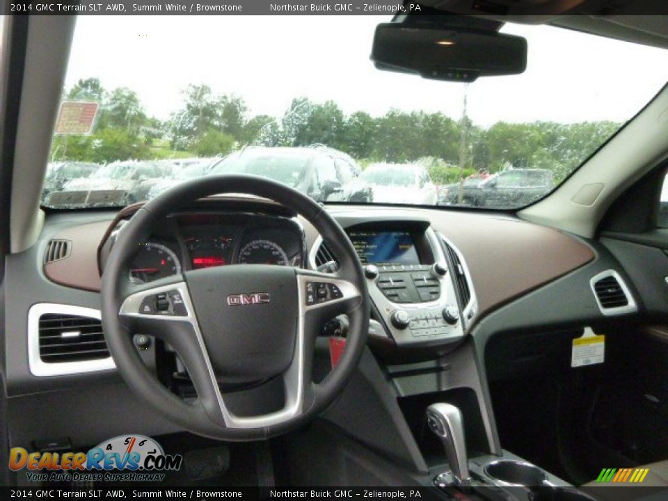 2014 GMC Terrain SLT AWD Summit White / Brownstone Photo #14