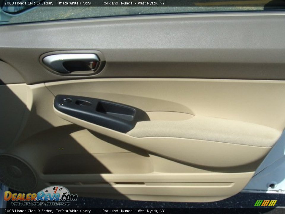 2008 Honda Civic LX Sedan Taffeta White / Ivory Photo #22