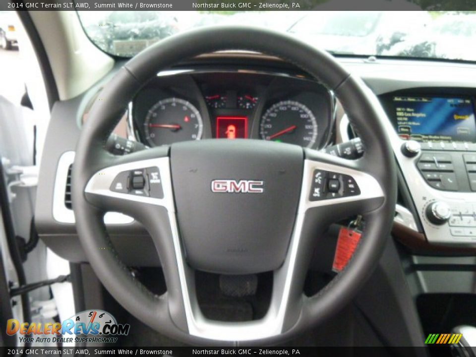 2014 GMC Terrain SLT AWD Summit White / Brownstone Photo #18