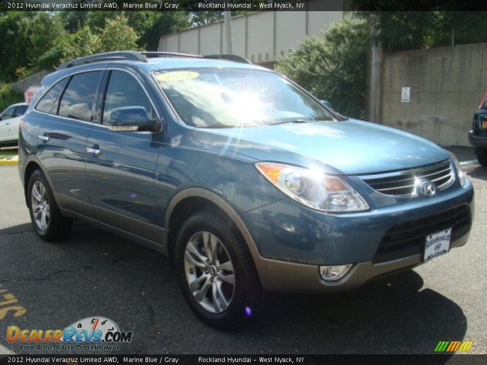 2012 Hyundai Veracruz Limited AWD Marine Blue / Gray Photo #3