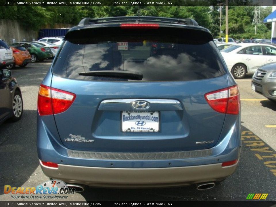 2012 Hyundai Veracruz Limited AWD Marine Blue / Gray Photo #5