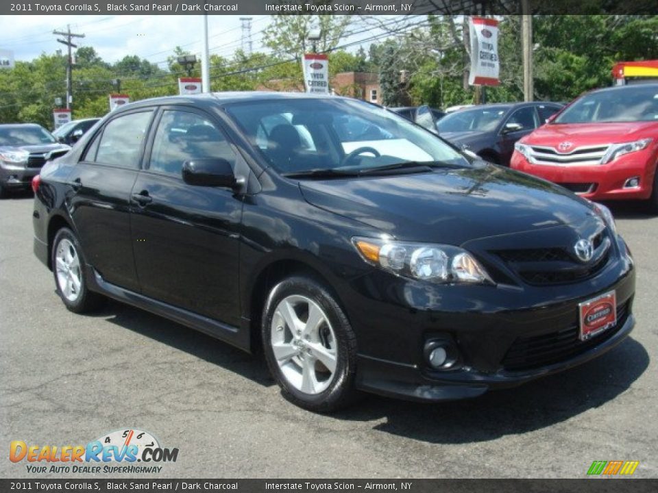 2011 Toyota Corolla S Black Sand Pearl / Dark Charcoal Photo #3