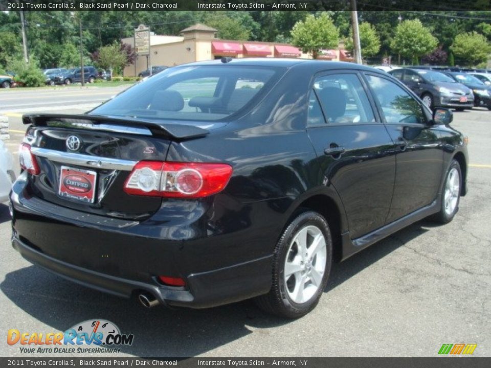 2011 Toyota Corolla S Black Sand Pearl / Dark Charcoal Photo #4