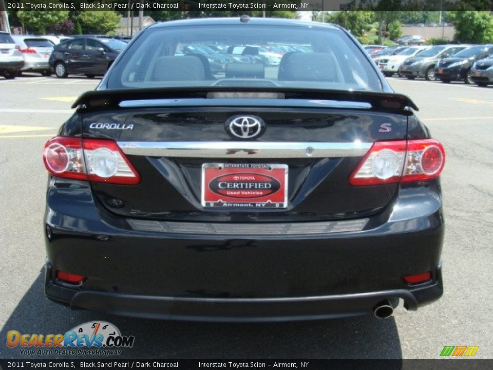 2011 Toyota Corolla S Black Sand Pearl / Dark Charcoal Photo #5