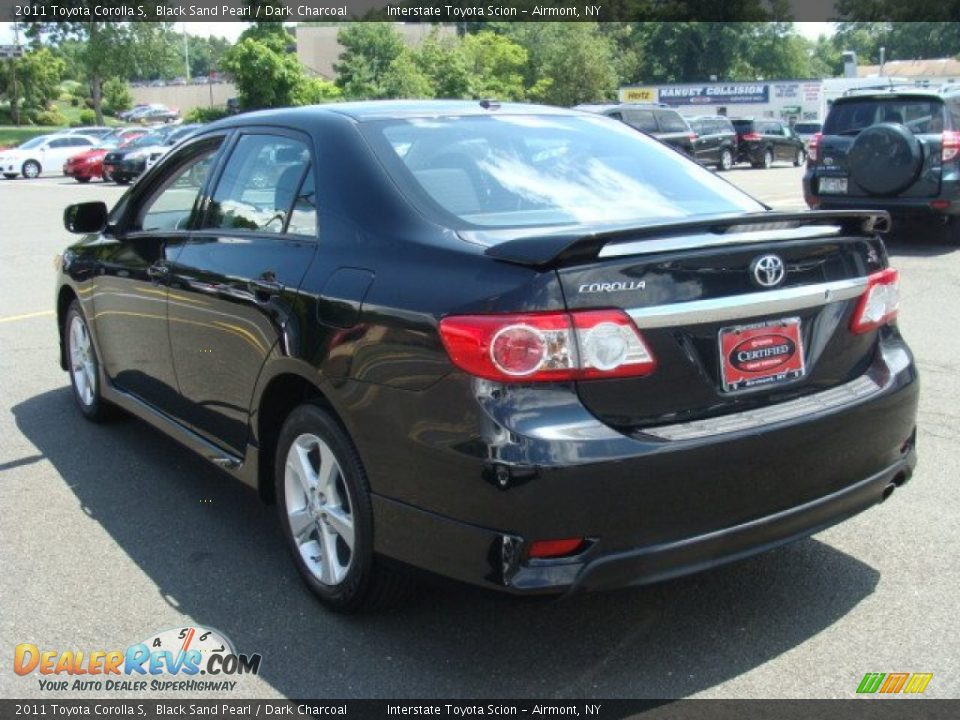 2011 Toyota Corolla S Black Sand Pearl / Dark Charcoal Photo #6