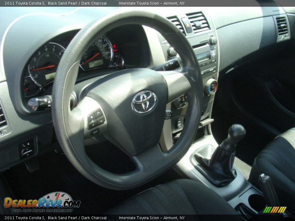 2011 Toyota Corolla S Black Sand Pearl / Dark Charcoal Photo #9