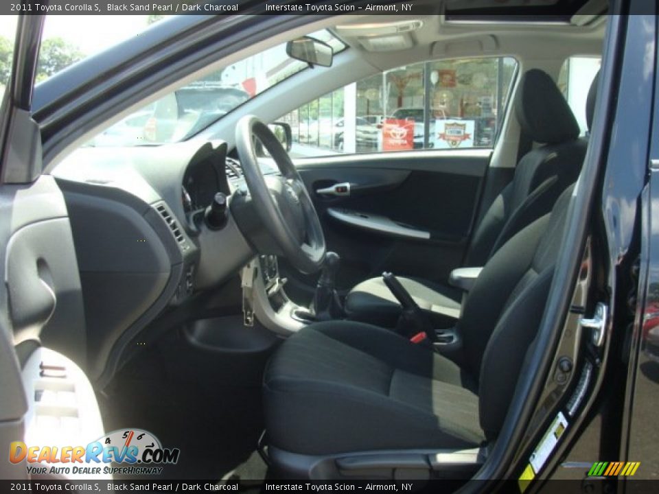 2011 Toyota Corolla S Black Sand Pearl / Dark Charcoal Photo #10
