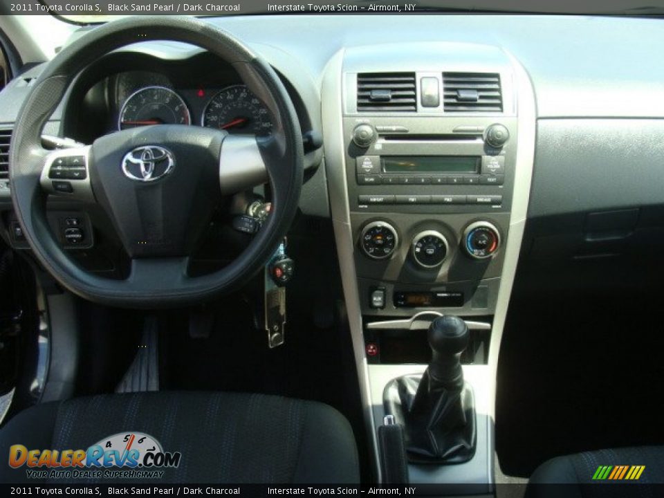 2011 Toyota Corolla S Black Sand Pearl / Dark Charcoal Photo #12