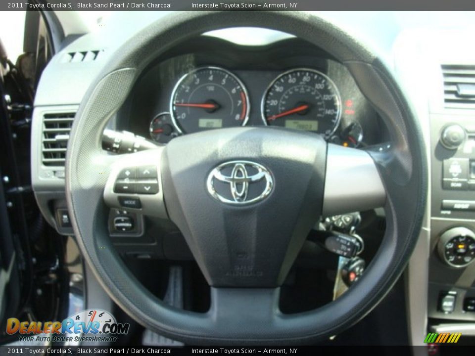 2011 Toyota Corolla S Black Sand Pearl / Dark Charcoal Photo #13