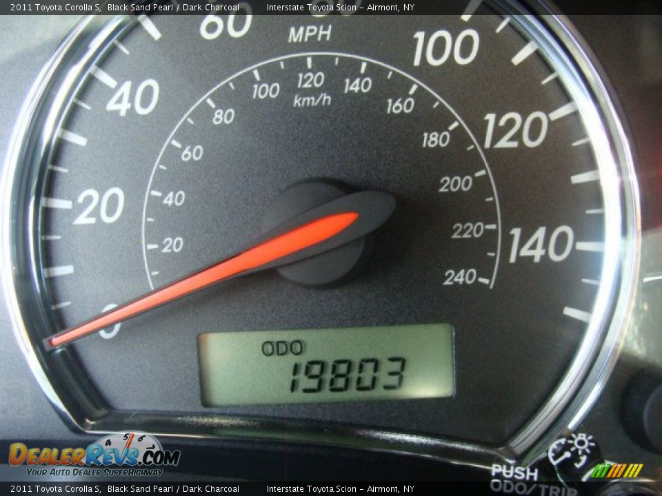 2011 Toyota Corolla S Black Sand Pearl / Dark Charcoal Photo #15