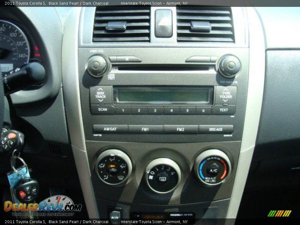 2011 Toyota Corolla S Black Sand Pearl / Dark Charcoal Photo #16