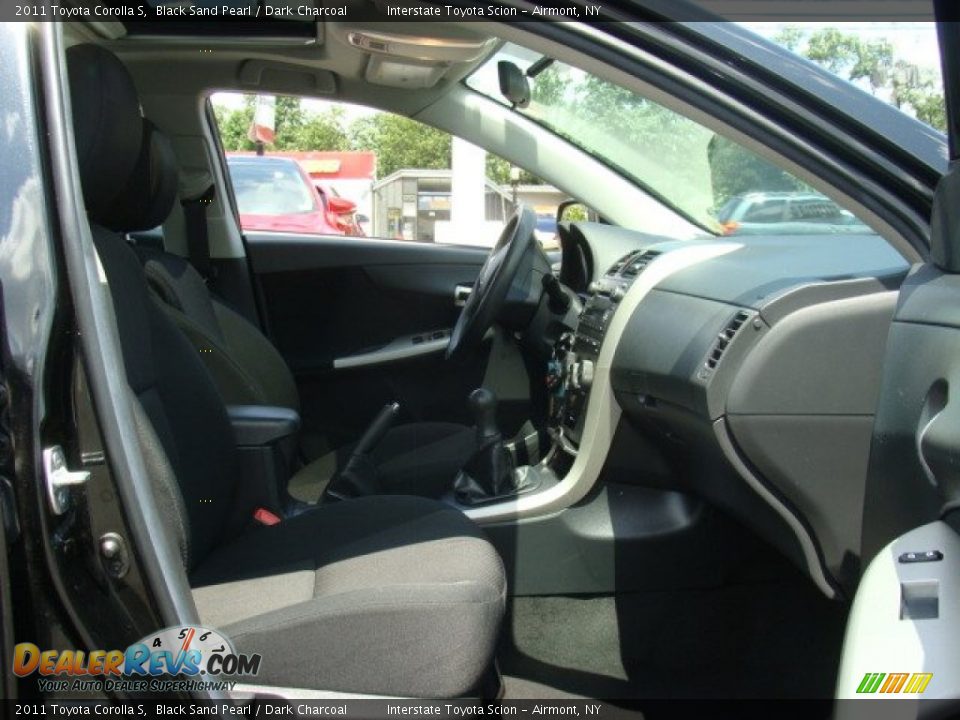 2011 Toyota Corolla S Black Sand Pearl / Dark Charcoal Photo #23