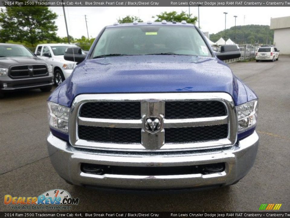 2014 Ram 2500 Tradesman Crew Cab 4x4 Blue Streak Pearl Coat / Black/Diesel Gray Photo #3