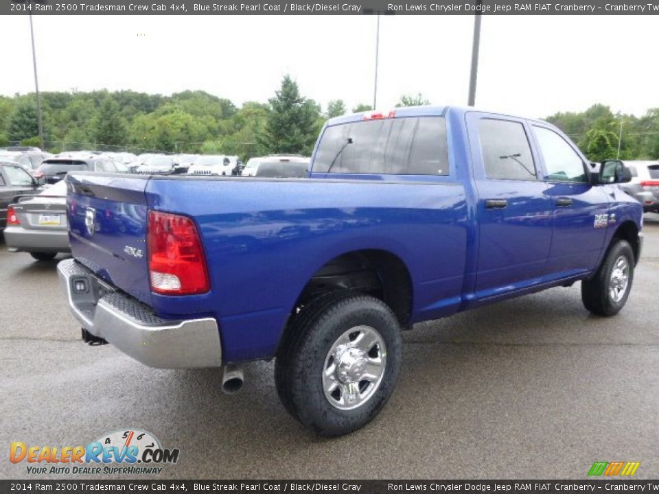 2014 Ram 2500 Tradesman Crew Cab 4x4 Blue Streak Pearl Coat / Black/Diesel Gray Photo #6