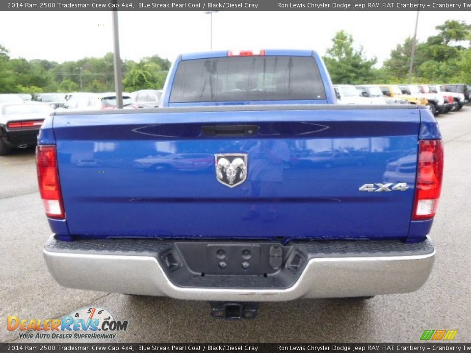 2014 Ram 2500 Tradesman Crew Cab 4x4 Blue Streak Pearl Coat / Black/Diesel Gray Photo #7