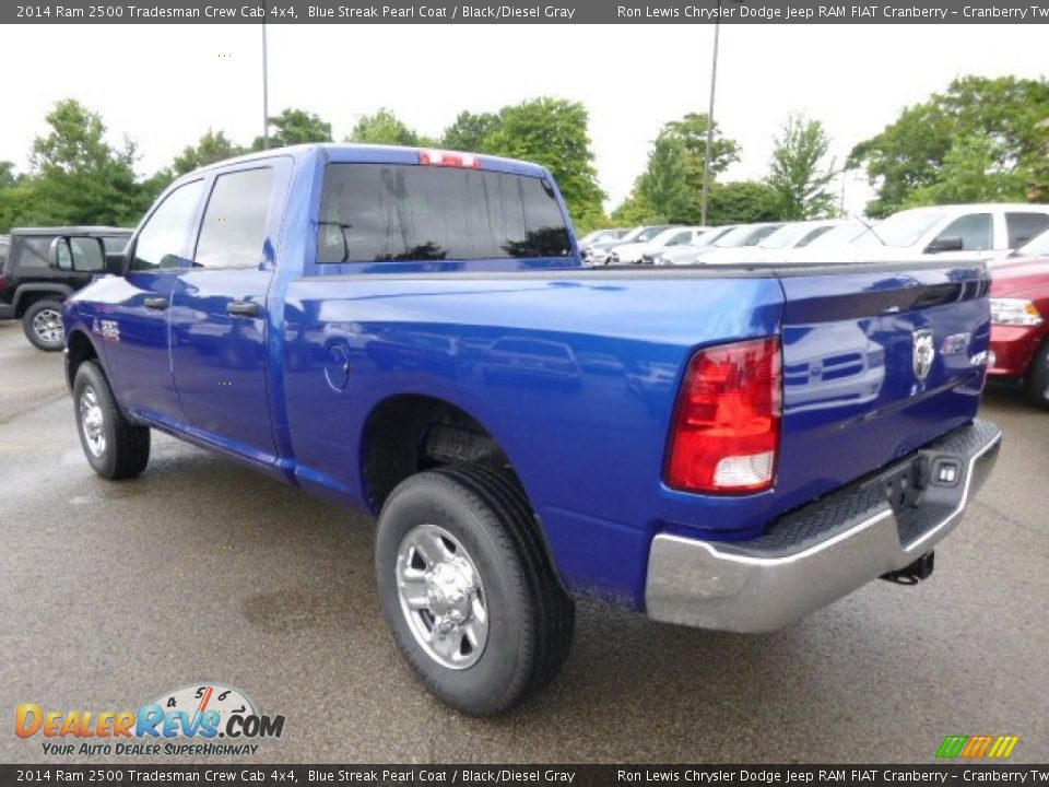 2014 Ram 2500 Tradesman Crew Cab 4x4 Blue Streak Pearl Coat / Black/Diesel Gray Photo #8