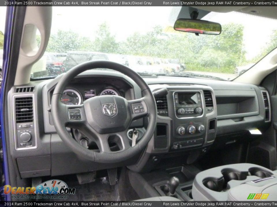 2014 Ram 2500 Tradesman Crew Cab 4x4 Blue Streak Pearl Coat / Black/Diesel Gray Photo #14