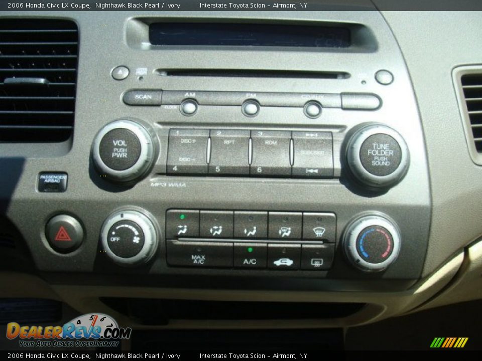 2006 Honda Civic LX Coupe Nighthawk Black Pearl / Ivory Photo #15