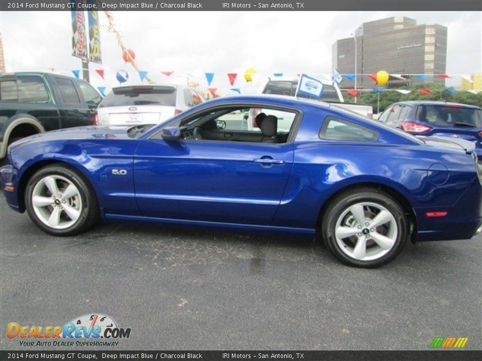 2014 Ford Mustang GT Coupe Deep Impact Blue / Charcoal Black Photo #3