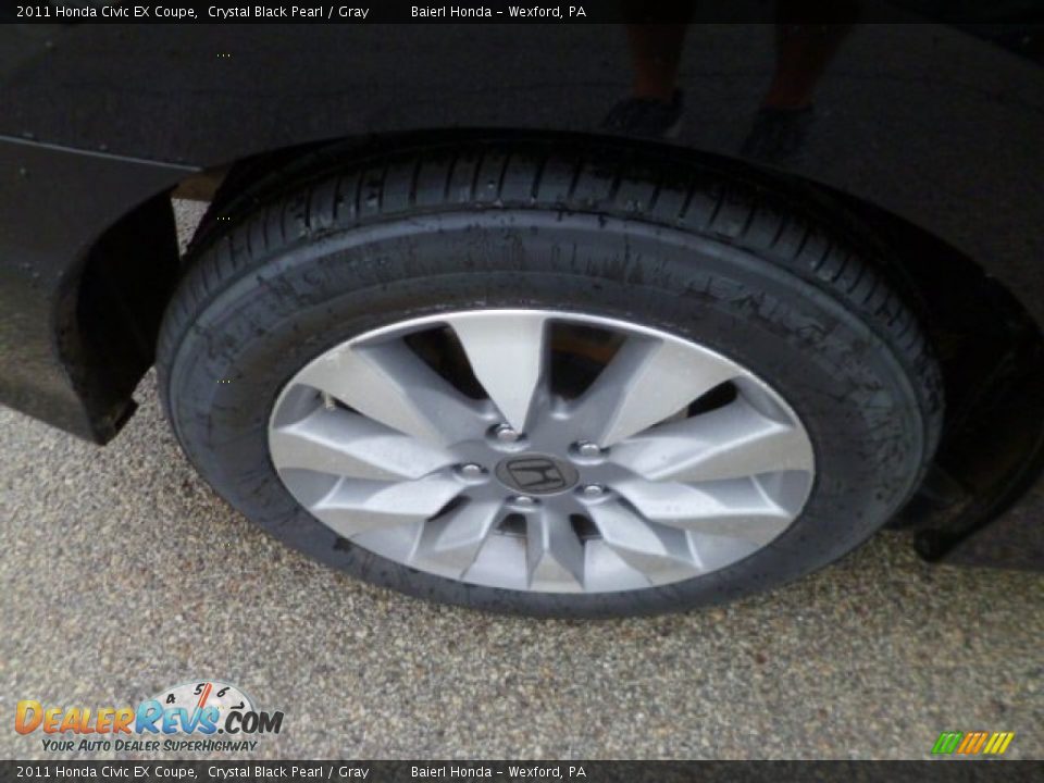 2011 Honda Civic EX Coupe Crystal Black Pearl / Gray Photo #9