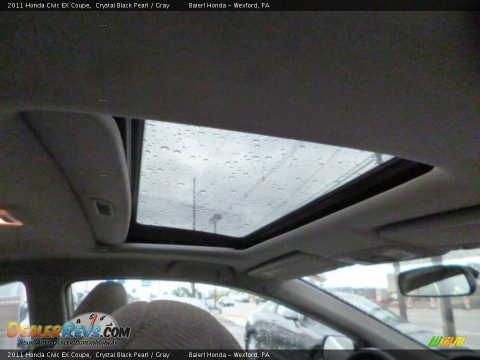 2011 Honda Civic EX Coupe Crystal Black Pearl / Gray Photo #11