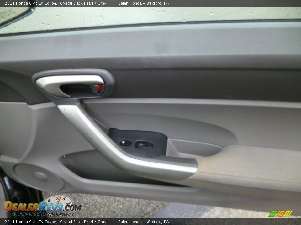 2011 Honda Civic EX Coupe Crystal Black Pearl / Gray Photo #12