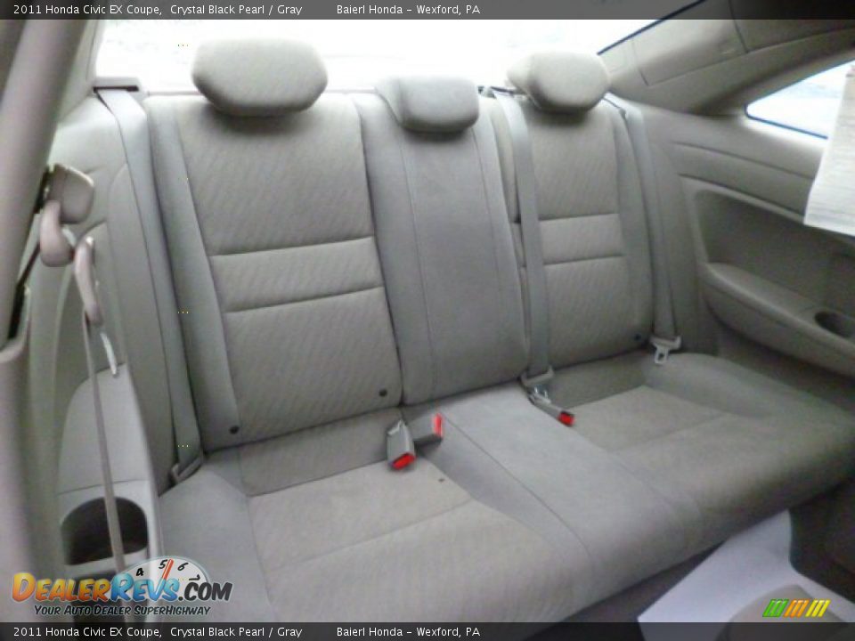 2011 Honda Civic EX Coupe Crystal Black Pearl / Gray Photo #13
