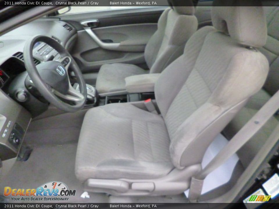 2011 Honda Civic EX Coupe Crystal Black Pearl / Gray Photo #15