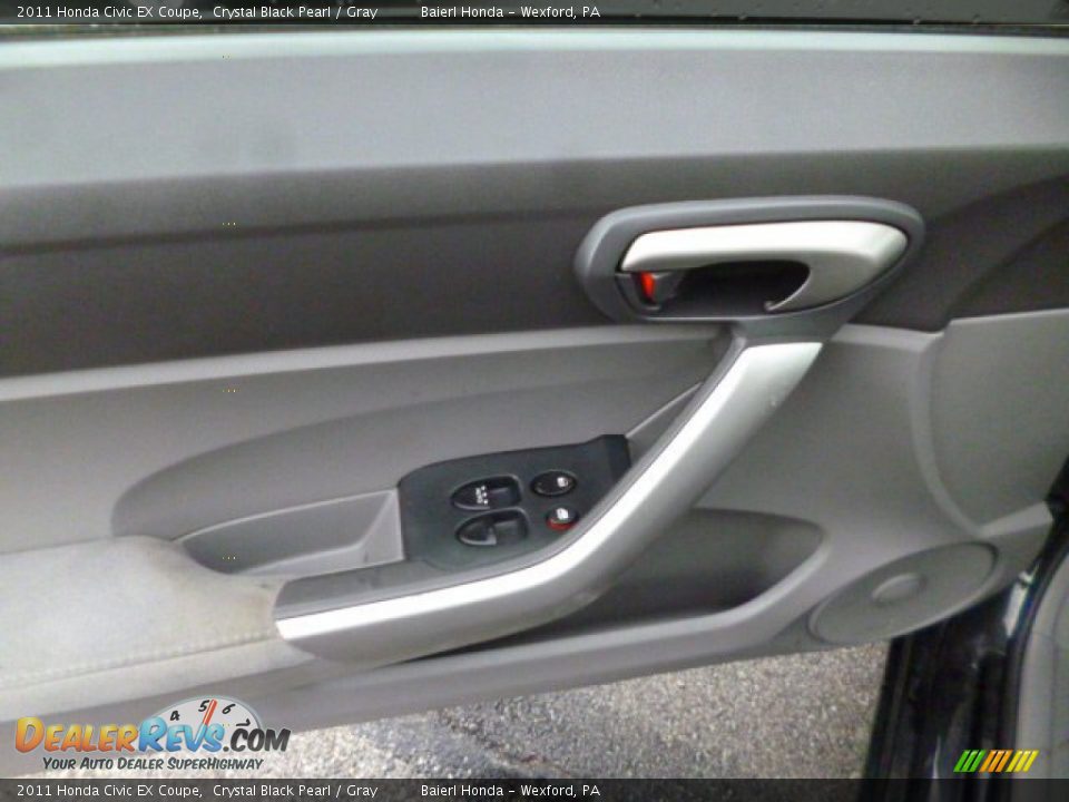 2011 Honda Civic EX Coupe Crystal Black Pearl / Gray Photo #17