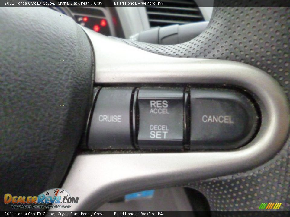 2011 Honda Civic EX Coupe Crystal Black Pearl / Gray Photo #18