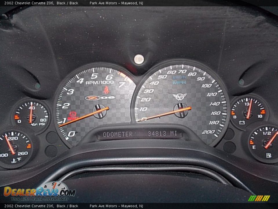 2002 Chevrolet Corvette Z06 Black / Black Photo #11