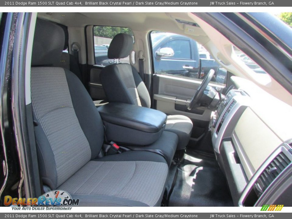 2011 Dodge Ram 1500 SLT Quad Cab 4x4 Brilliant Black Crystal Pearl / Dark Slate Gray/Medium Graystone Photo #20