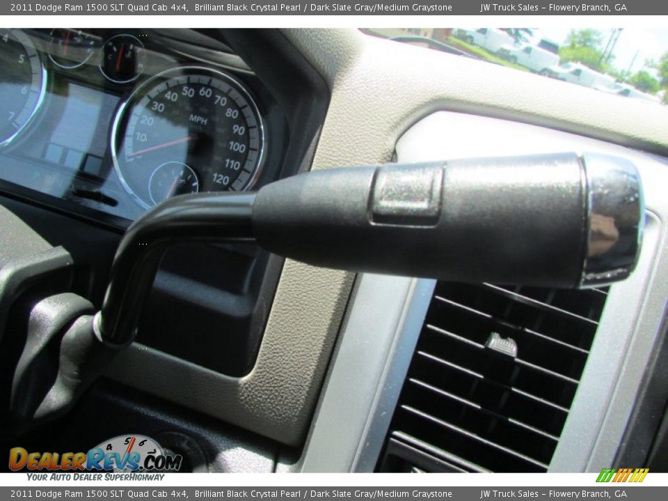 2011 Dodge Ram 1500 SLT Quad Cab 4x4 Brilliant Black Crystal Pearl / Dark Slate Gray/Medium Graystone Photo #35