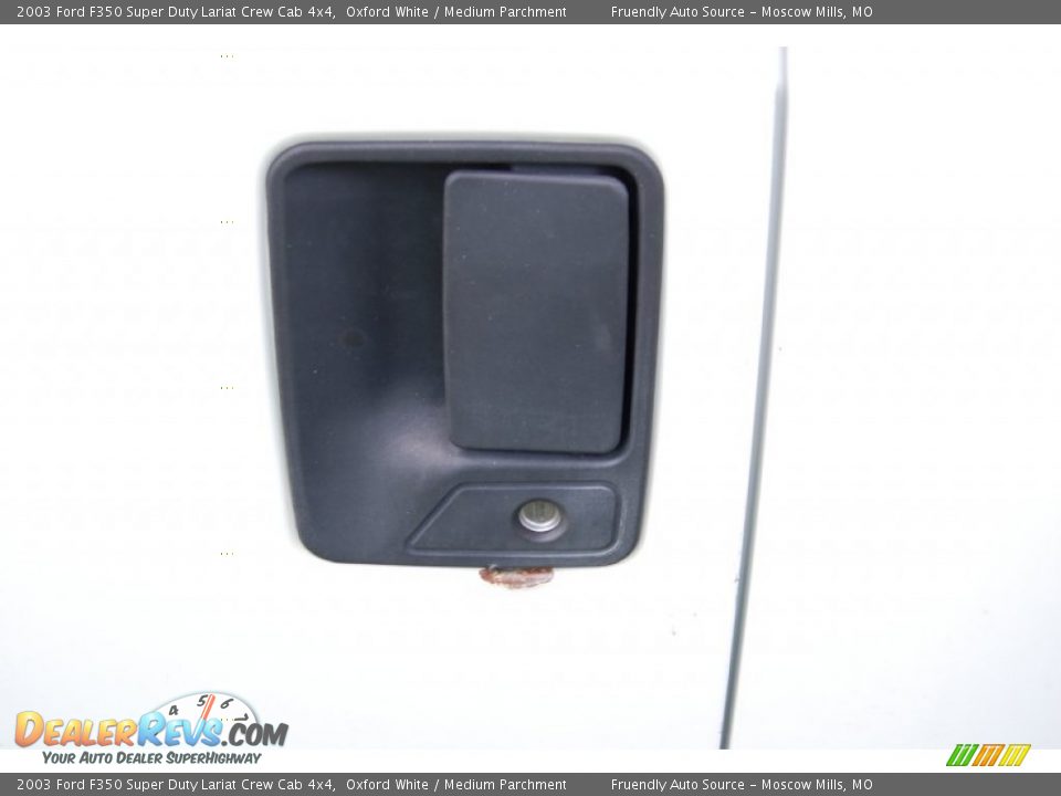 2003 Ford F350 Super Duty Lariat Crew Cab 4x4 Oxford White / Medium Parchment Photo #27