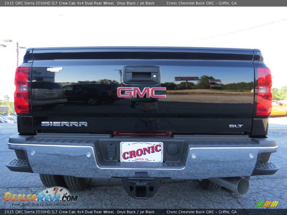 2015 GMC Sierra 3500HD SLT Crew Cab 4x4 Dual Rear Wheel Onyx Black / Jet Black Photo #5