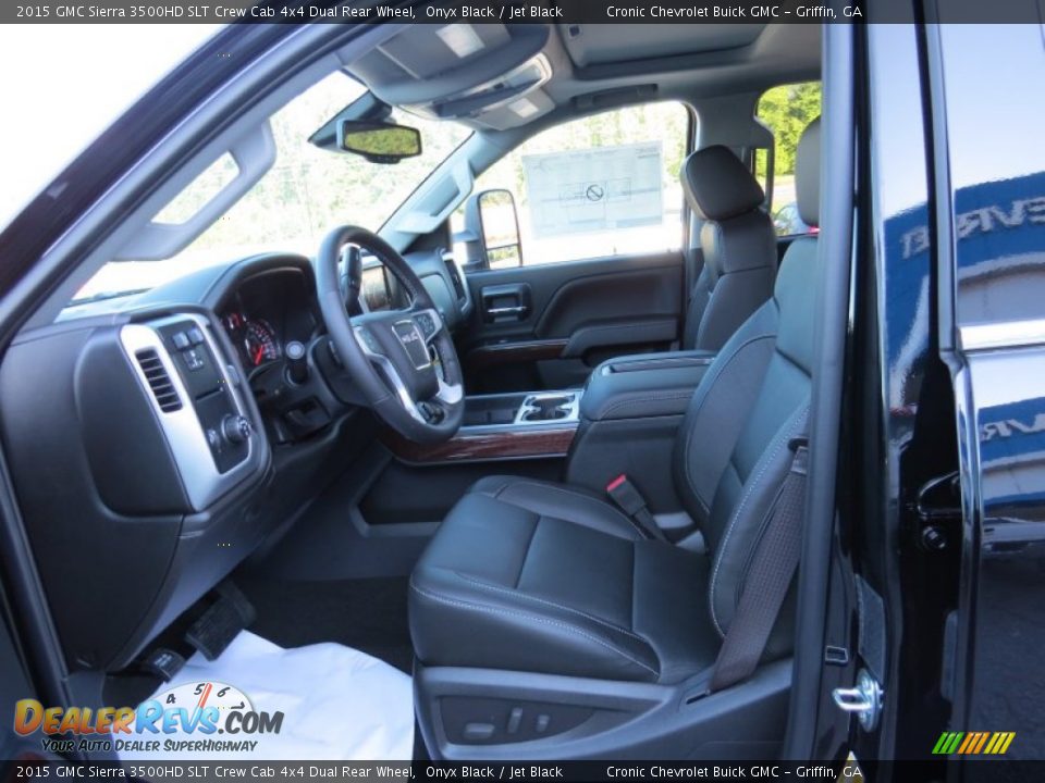 2015 GMC Sierra 3500HD SLT Crew Cab 4x4 Dual Rear Wheel Onyx Black / Jet Black Photo #8
