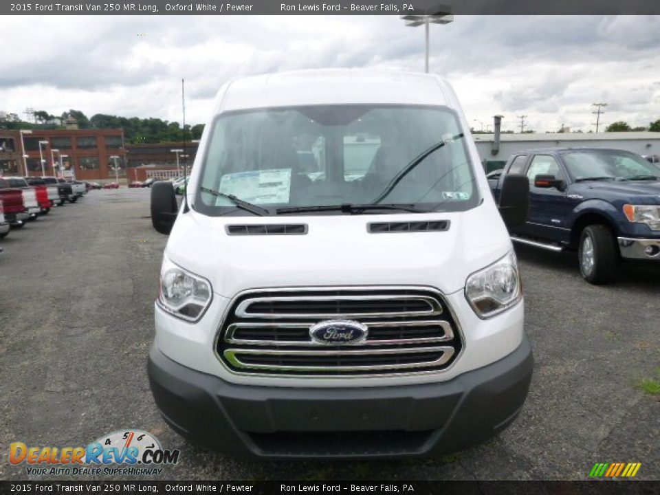 2015 Ford Transit Van 250 MR Long Oxford White / Pewter Photo #3