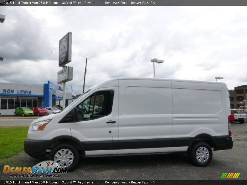 2015 Ford Transit Van 250 MR Long Oxford White / Pewter Photo #5