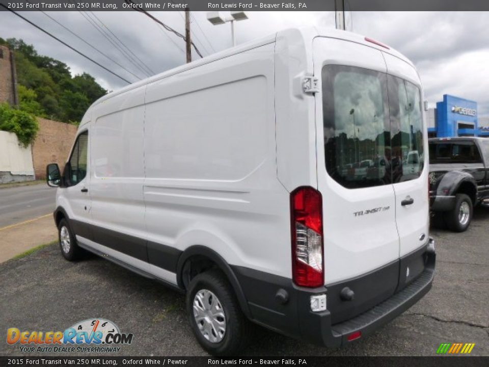 2015 Ford Transit Van 250 MR Long Oxford White / Pewter Photo #6