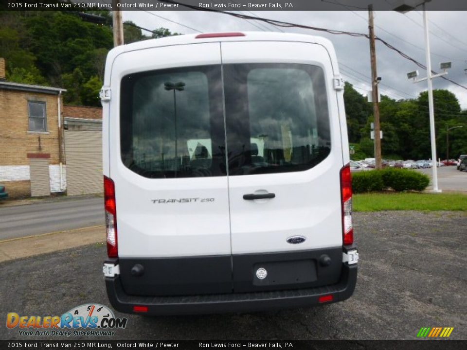 2015 Ford Transit Van 250 MR Long Oxford White / Pewter Photo #7