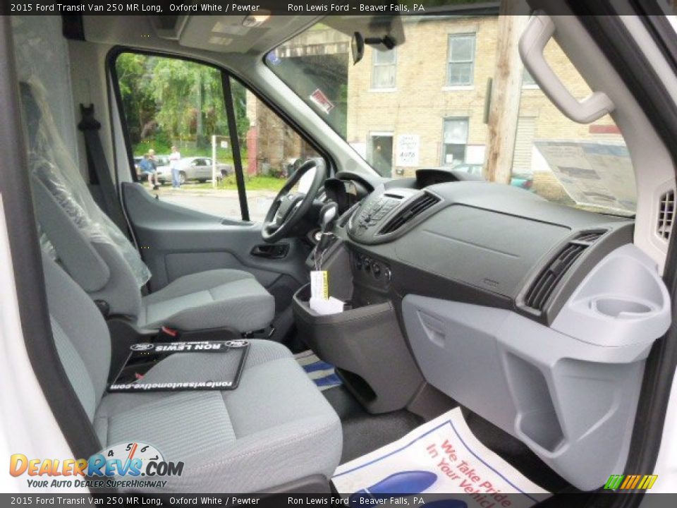2015 Ford Transit Van 250 MR Long Oxford White / Pewter Photo #10