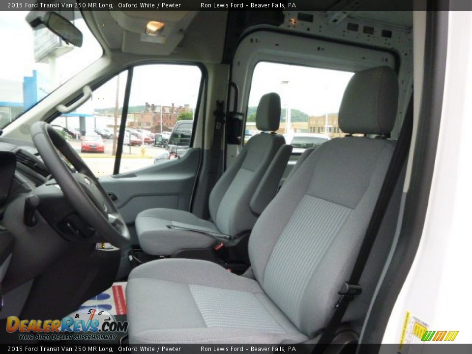 2015 Ford Transit Van 250 MR Long Oxford White / Pewter Photo #13