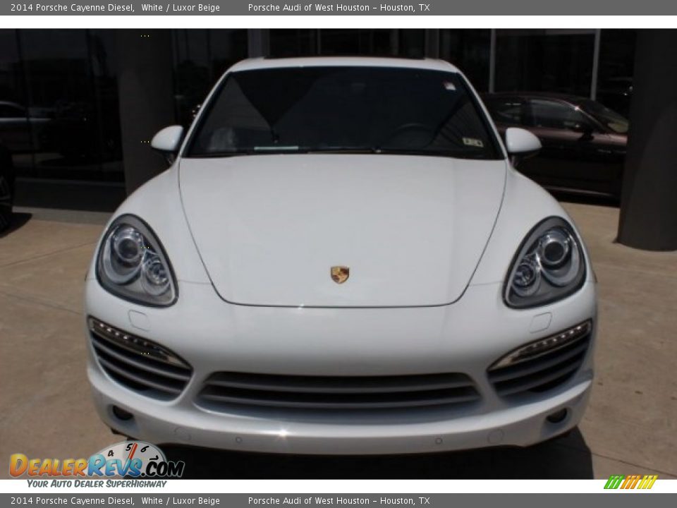 2014 Porsche Cayenne Diesel White / Luxor Beige Photo #2