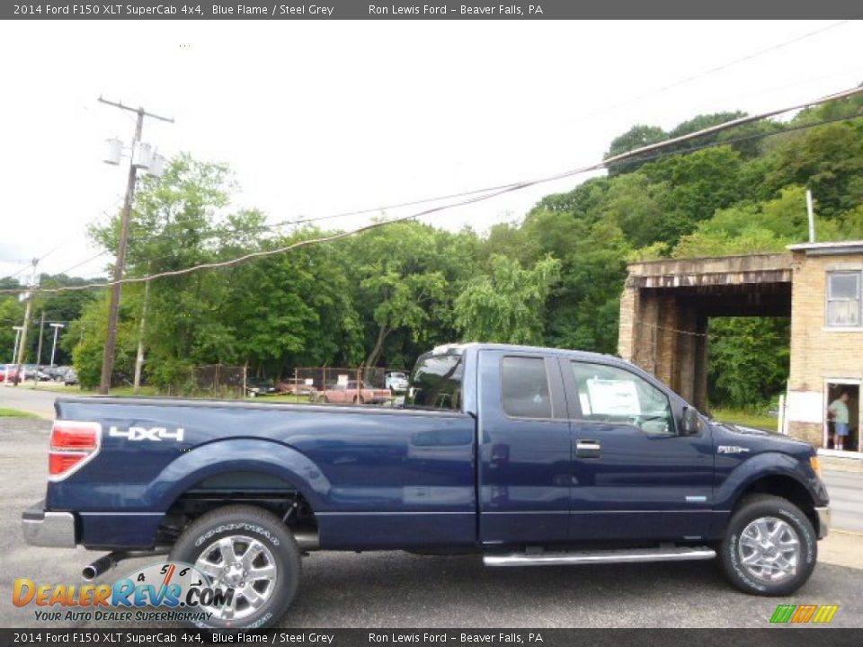 2014 Ford F150 XLT SuperCab 4x4 Blue Flame / Steel Grey Photo #1