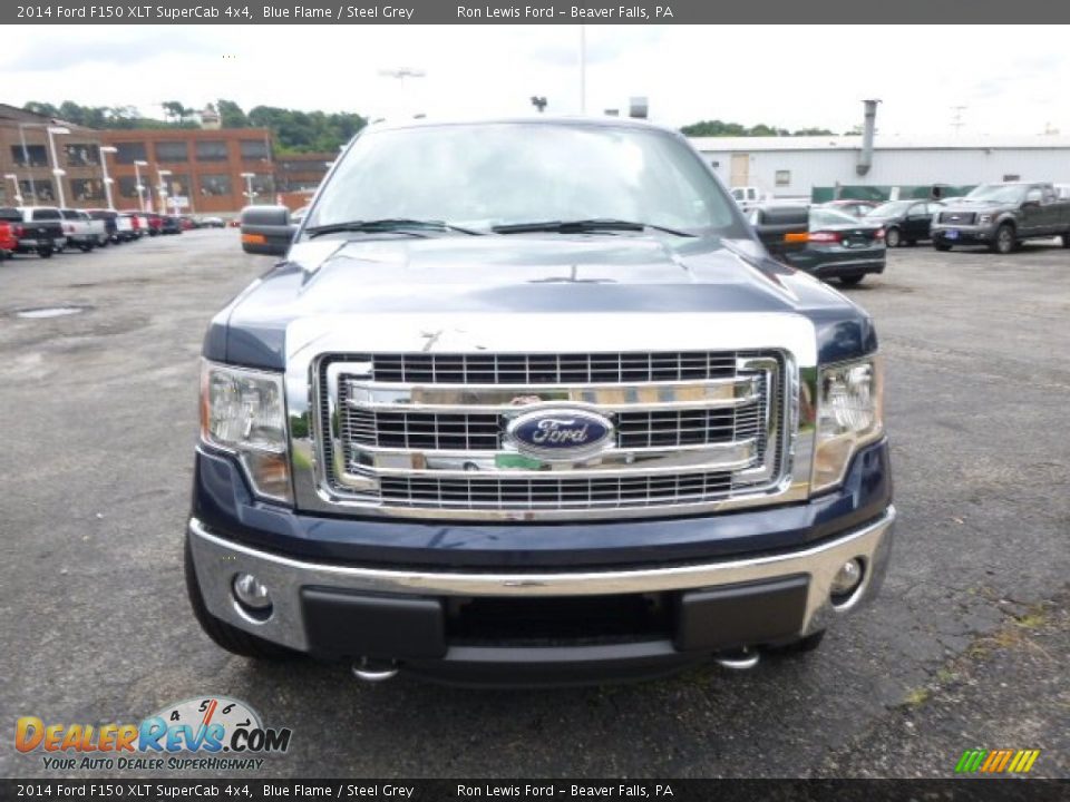 2014 Ford F150 XLT SuperCab 4x4 Blue Flame / Steel Grey Photo #3